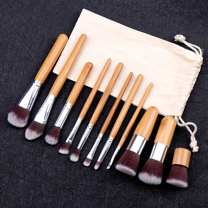 EcoGlam 11-Piece Bamboo Brush Set