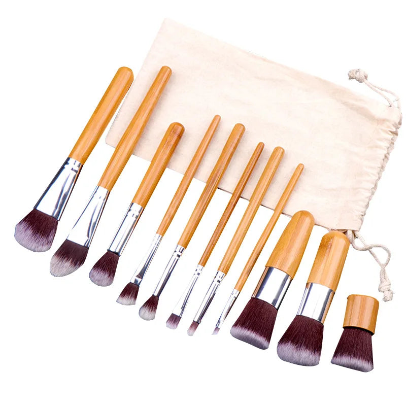 EcoGlam 11-Piece Bamboo Brush Set