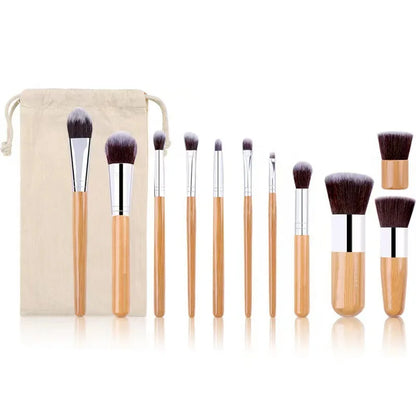 EcoGlam 11-Piece Bamboo Brush Set